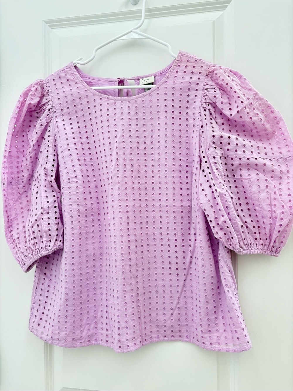 a new day Lilac Eyelet Tie-Back Top